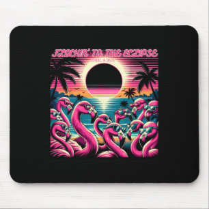 Mousepad Eclipse Solar 2024 Retro Flamingos Flockin#39; Par