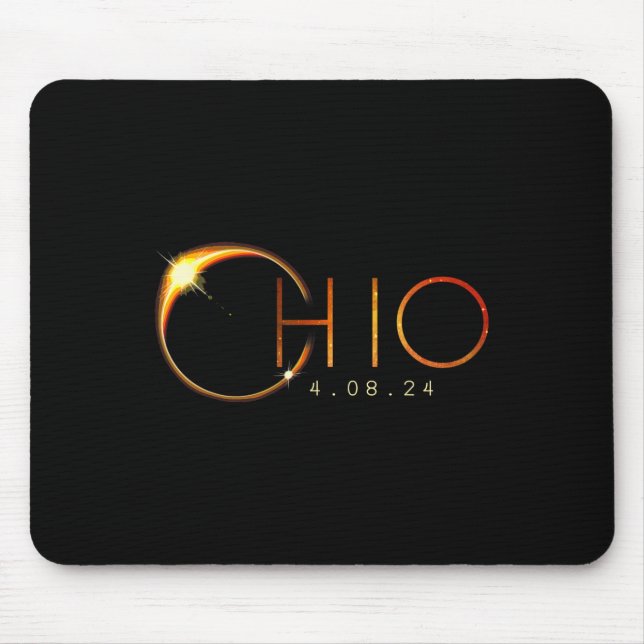 Mousepad Eclipse Solar 2024 State Ohio Total Eclipse Solar (Frente)