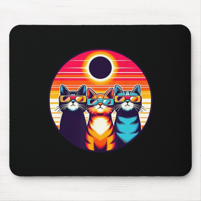 Mousepad Eclipse Solar 2024 Vidro do Eclipse Solar Vestido (Frente)