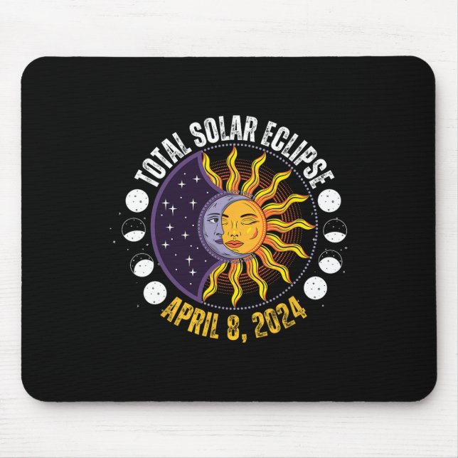 Mousepad Eclipse Solar 8-4-2024 Eclipse Com Sol (Frente)