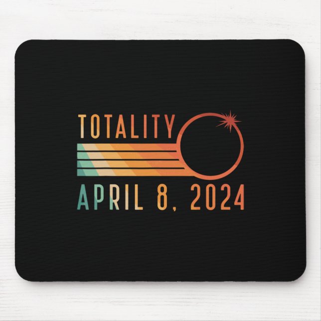 Mousepad Eclipse Solar Abril 8 2024 Totalidade Eclipse Sola (Frente)