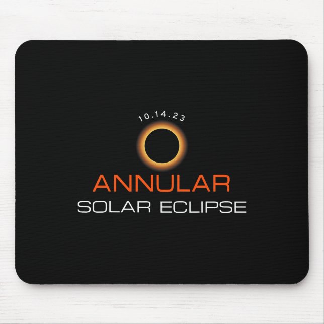 Mousepad Eclipse Solar Annular 14 de outubro Astronomy Love (Frente)