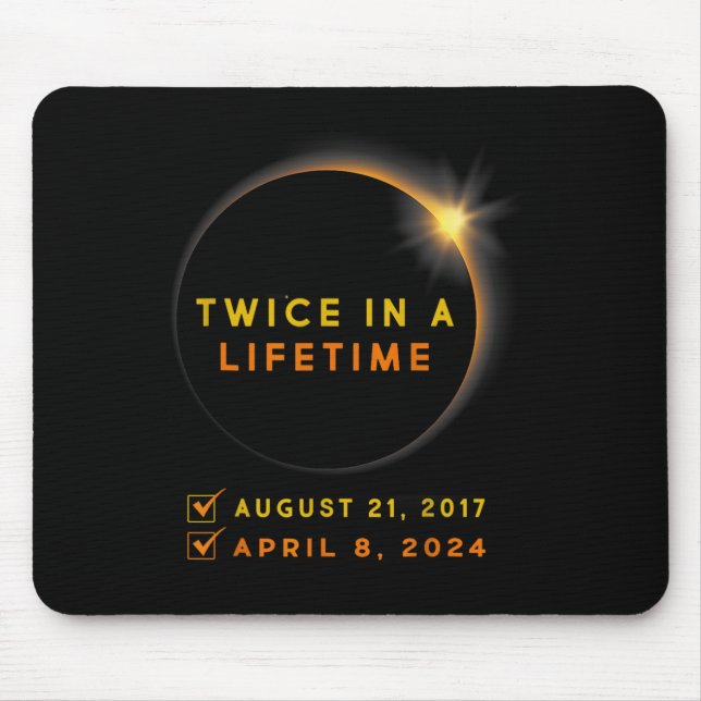 Mousepad Eclipse Solar Duas Vezes Na Vida 2024 Eclipse Sola (Frente)