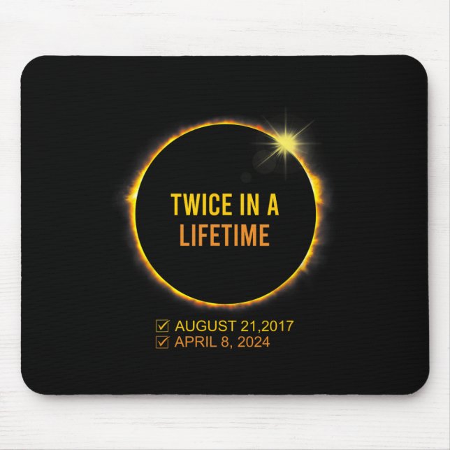 Mousepad Eclipse Solar Duas Vezes Na Vida Solar 2024 (Frente)