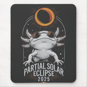 Mousepad Eclipse Solar Parcial 2025 Anfíbio Axolotl