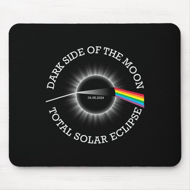 Mousepad Eclipse Solar Total 04 08 24 Totalidade Arco-Íris  (Frente)