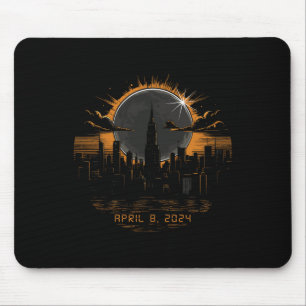 Mousepad Eclipse Solar Total 2024 abril 8 Nova Iorque