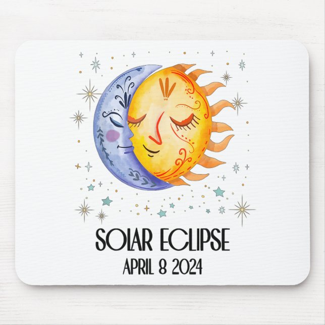 Mousepad Eclipse Solar Total 2024 Crianças de Eclipse Solar (Frente)