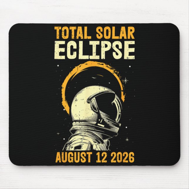 Mousepad Eclipse Solar Total Arte 12 de Agosto de 2026 (Frente)