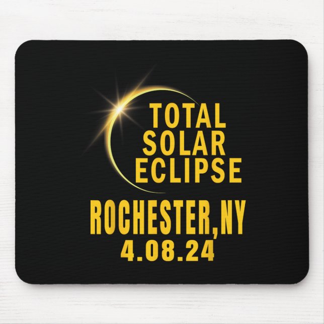 Mousepad Eclipse Solar Total de Rochester Ny Solar 2024 (Frente)
