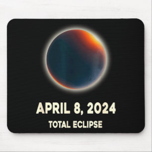 Mousepad Eclipse Total do Sol Fofo 8 de Abril