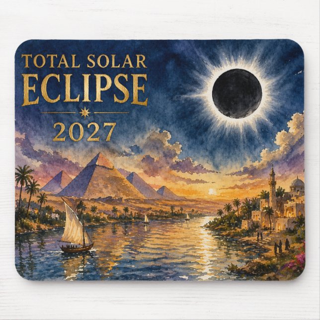 Mousepad Eclipse Total Solar 2027 Egito (Frente)