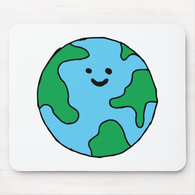 Mousepad Ecoamigo do Mundo Ícone Feliz Terra Clipart Ecofri (Frente)