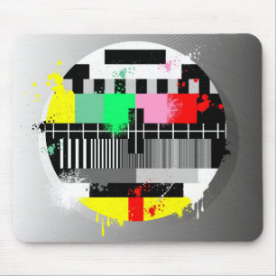 Mousepad Ecrã de ensaio de televisão retrógrada com grad