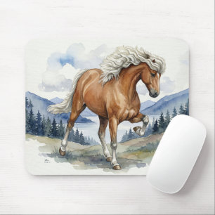 Mousepad Edda Silver bay Cavalo Islandês nas Montanhas S