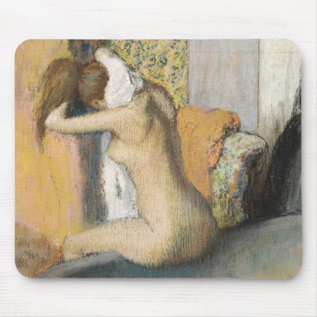 Mousepad Edgar Degas | após o banho, pescoço de secagem da (Frente)