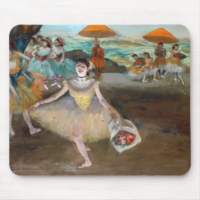 Mousepad Edgar Degas - Dançarino com Buquê, Banho com Palco (Frente)