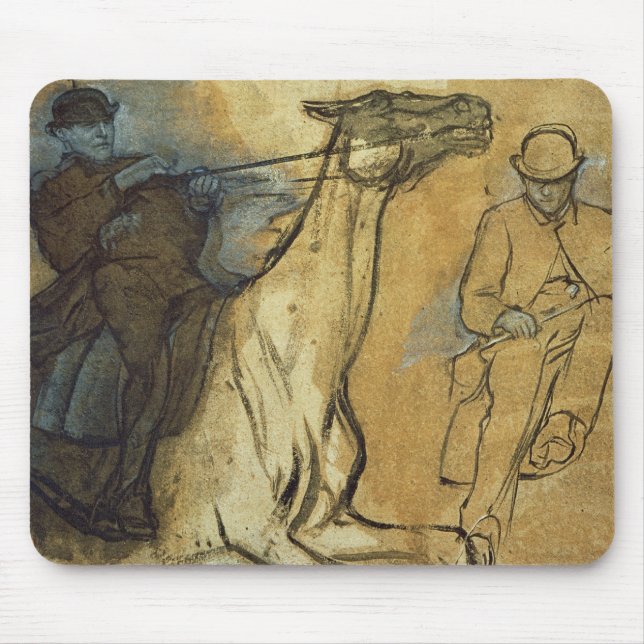 Mousepad Edgar Degas | dois estudos dos cavaleiros (Frente)