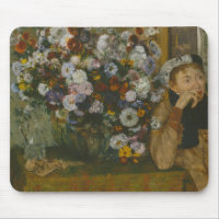 Edgar Degas - Uma mulher sentada ao lado de um vas