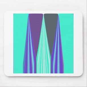 Mousepad Edgy Blue Purple Cyan Chevron Art Impressão