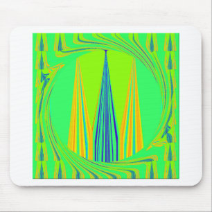 Mousepad Edgy Geometry Neon Design