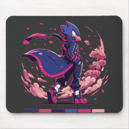Mousepad Edgy Sakura Warrior Bird Anime Illustration
