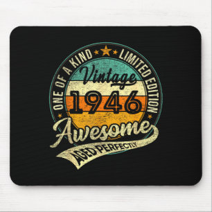 Mousepad Edição Limitada Vintage 1946 80 Anos 80º Aniversár
