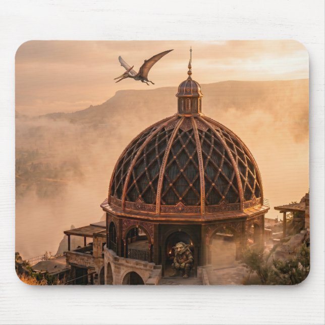 Mousepad Edifício Abobadado Lamella Em Cena de Fantasia (Frente)