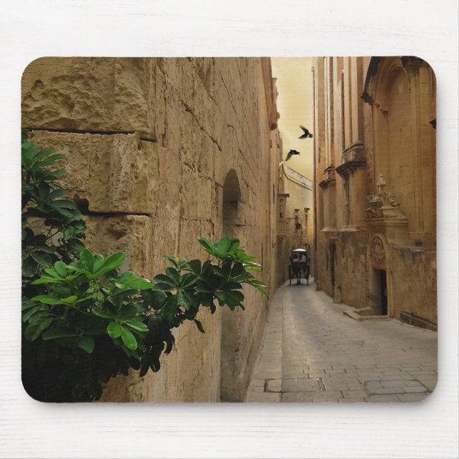 Mousepad Edifícios E Treinadores De Rua Estreita Medieval (Frente)