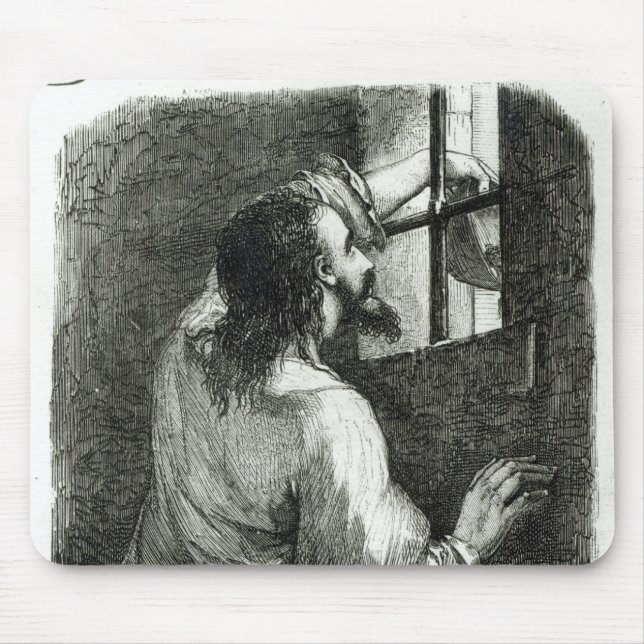 Mousepad Edmond Dantes encarcerado no d'If do castelo (Frente)