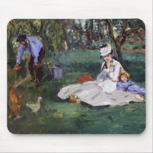 Mousepad Edouard Manet - A família Monet no seu jardim