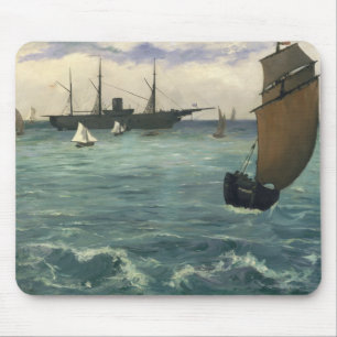 Mousepad Edouard Manet o Kearsarge em Boulogne