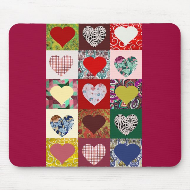 Mousepad Edredão dos corações do amor (Frente)