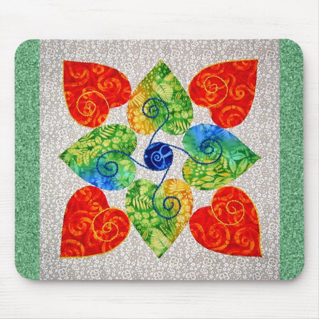 Mousepad Edredão irrisório dos corações - bloco #1 (Frente)