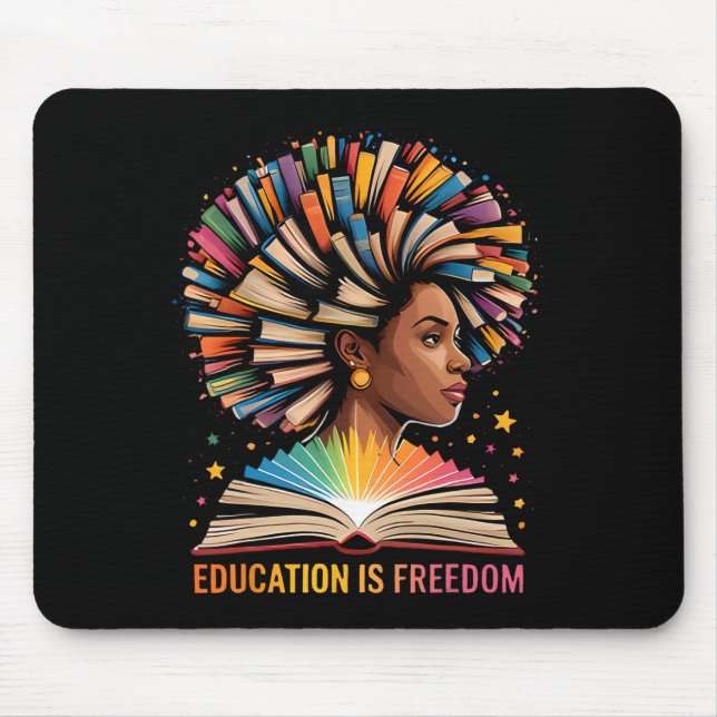 Mousepad Educação da História Negra É Livros Liberdade Hist (Frente)