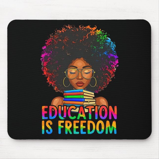 Mousepad Educação de História Negra É Liberdade Livros Prof (Frente)