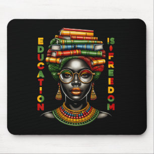 Mousepad Educação é Liberdade História Negra Mês Chá Negra
