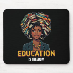 Mousepad Educação é Liberdade História Negra Mês Professor 