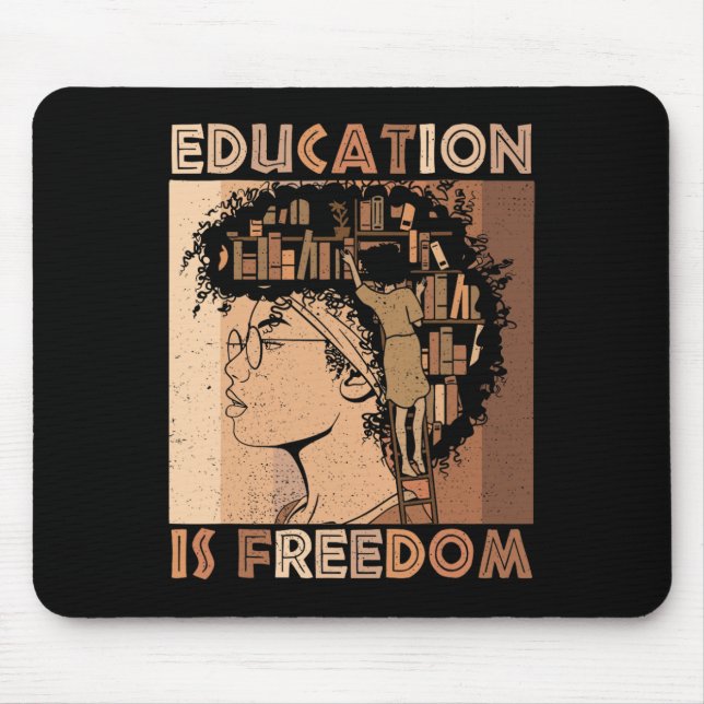 Mousepad Educação É Liberdade Professor Negro Livros Histór (Frente)