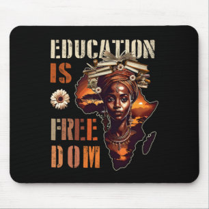 Mousepad Educação É Liberdade Professor Negro Livros Histór