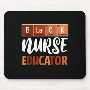 Mousepad Educador de Enfermeira Negra Melanina Historiador