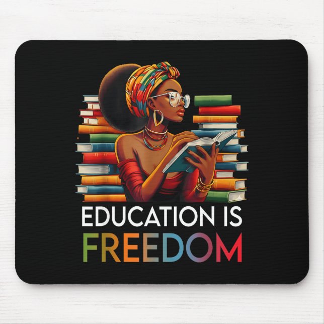 Mousepad Education Is Dom Black Teacher Books Black History (Frente)