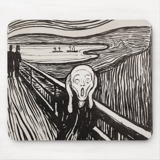 Mousepad Edvard Munch, A Famosa Do Impressão Do Lithógrafo  (Frente)