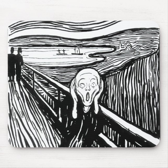 Mousepad Edvard Munch - A litografia do Gritar (Frente)