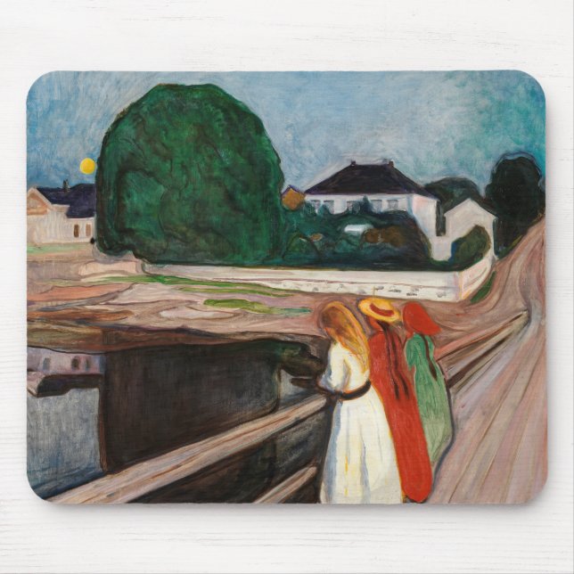 Mousepad Edvard Munch - As Raparigas na Ponte (Frente)