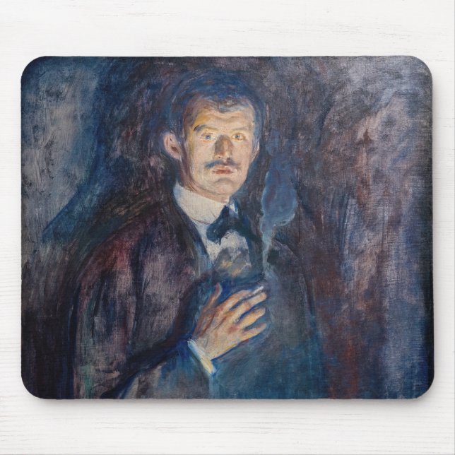 Mousepad Edvard Munch - Autorretrato com Cigarro (Frente)
