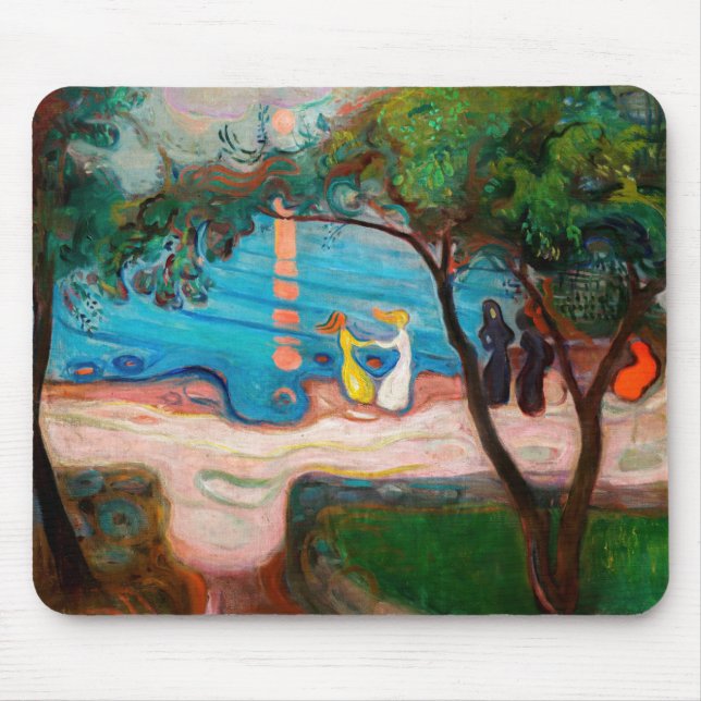Mousepad Edvard Munch - dança na praia (Frente)