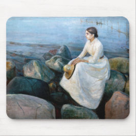 Mousepad Edvard Munch - Noite de Verão, Inger na Praia