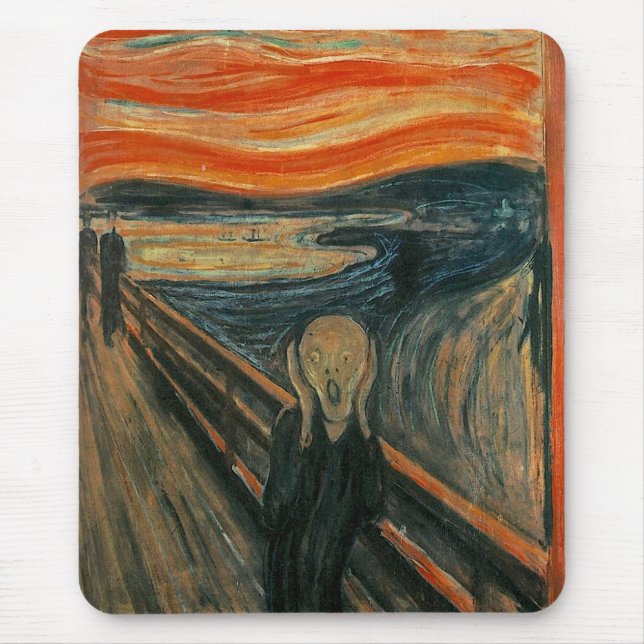 Mousepad Edvard Munch Pintando O Gritar (Skrik) 1893 (Frente)