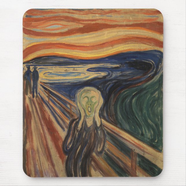 Mousepad Edvard Munch Pintando O Gritar (Skrik) 1910 (Frente)